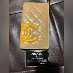 Authentic Cambon long bifold wallet